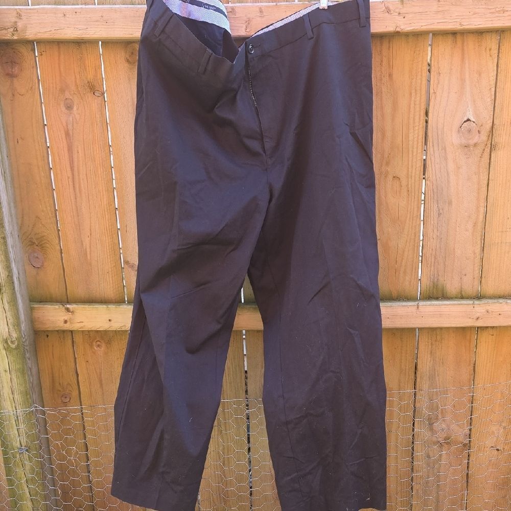 Savane Black Men's Dress Pants - Classic Straight Leg